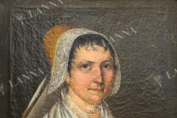 Portrét Terezie Lannové, rozené Masákové (1772–1832), matky zakladatele firmy A. Lanny. Olej na plátně. Sbírka JČM.