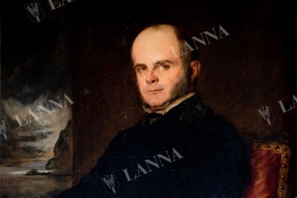 Portrét Adalberta Lanny mladšího z roku 1880 od vídeňsko-českého malíře Hanse Canona. Sbírka rodiny Trauttenberg.