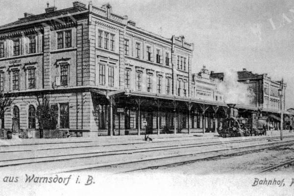 Nádraží Varnsdorf na historické pohlednici. Archiv L. Čada.