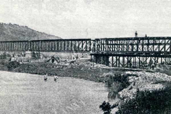Most přes Úhlavu u Červeného Poříčí. Podle Žákavec 1936.